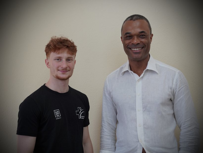 Eric Timmer mit seinem Mentalcoach Ray Popoola