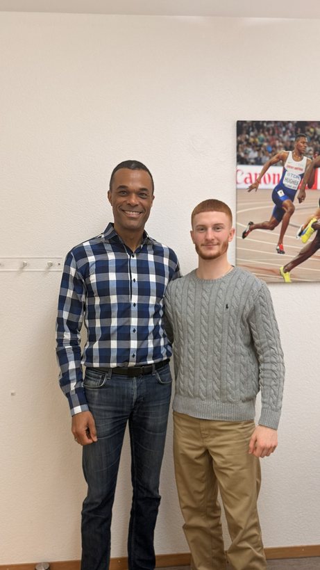 Eric Timmer und Ray Popoola nach einer Sitzung
